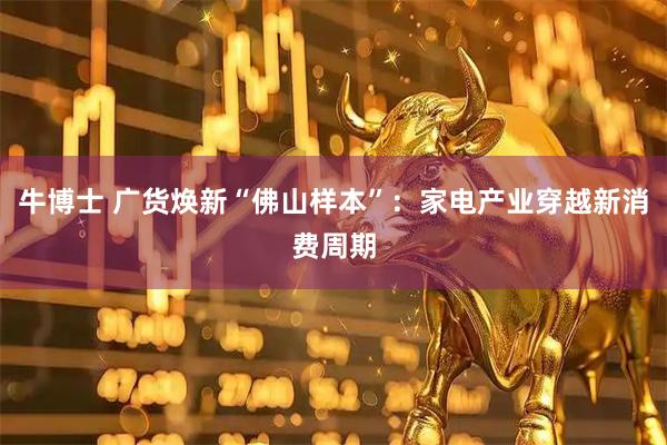 牛博士 广货焕新“佛山样本”：家电产业穿越新消费周期