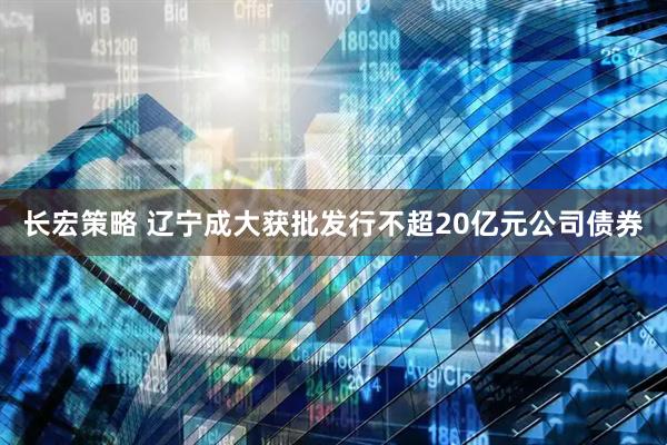 长宏策略 辽宁成大获批发行不超20亿元公司债券