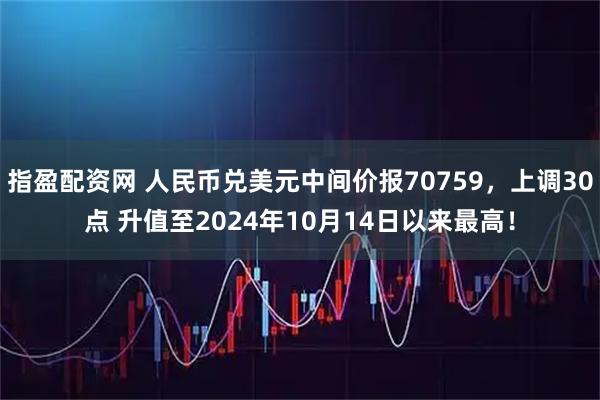 指盈配资网 人民币兑美元中间价报70759，上调30点 升值至2024年10月14日以来最高！