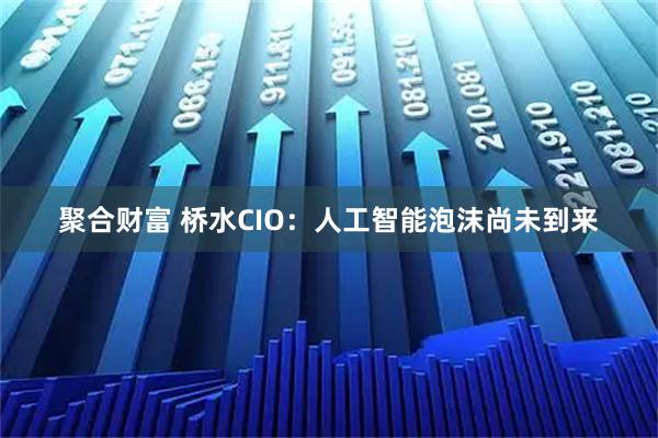 聚合财富 桥水CIO：人工智能泡沫尚未到来